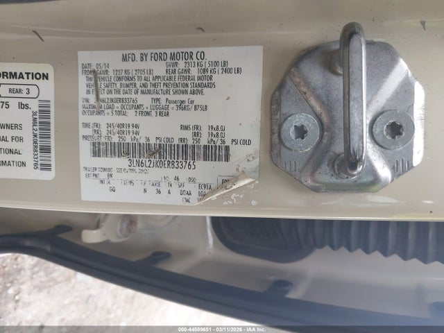 Lincoln MKZ 2014 3LN6L2JK0ER833765 Image 9