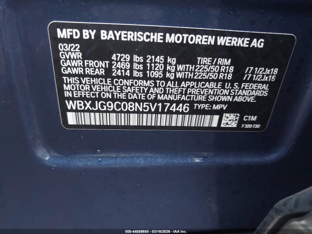 2022 BMW X1 WBXJG9C08N5V17446 Photo 8