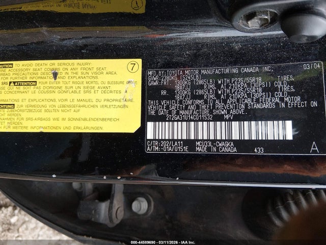 Продаж на аукціоні авто 2004 Lexus Rx 330, vin: 2T2GA31U14C011532, номер лоту: 44589690