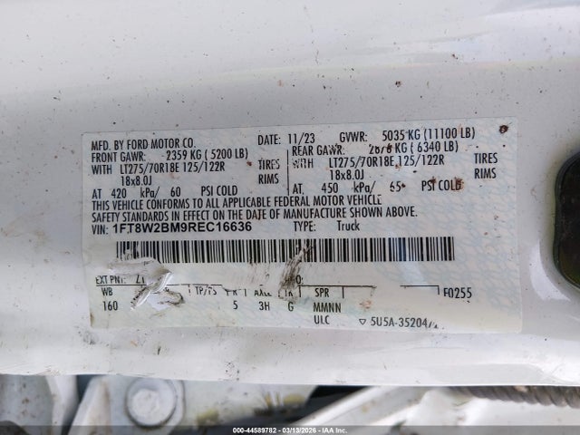 Ford F-250 Xl 2024 1FT8W2BM9REC16636 Image 9