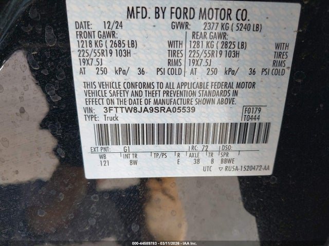 Ford Maverick Xlt 2025 3FTTW8JA9SRA05539 Image 9