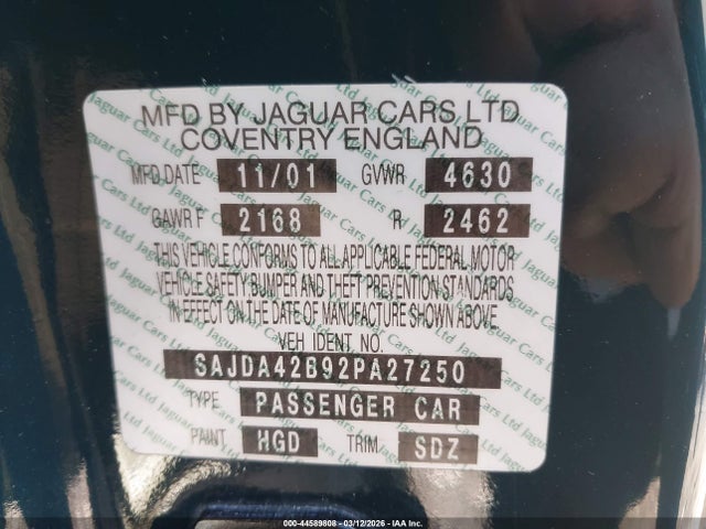 2002 JAGUAR XKR SAJDA42B92PA27250 Photo 8