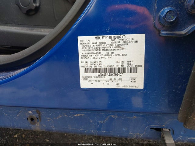 MAJ6S3FL9MC402407 Ford ECOSPORT S