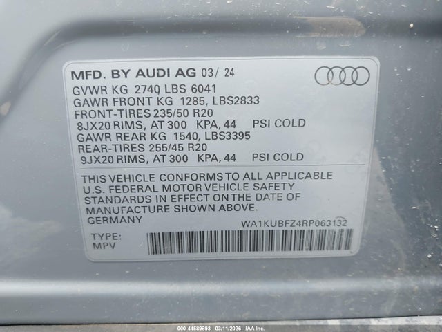 WA1KUBFZ4RP063132 Audi Q4 E-tron Premium 55 Quattro