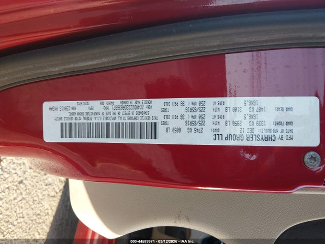 Aukcja sprzedaży 2013 Dodge Grand Caravan Sxt, vin: 2C4RDGCG3DR636971, numer aukcji: 44589971