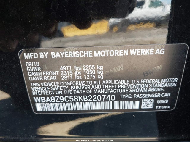 WBA8Z9C58KB220740 BMW 330i Gran Turismo Xdrive