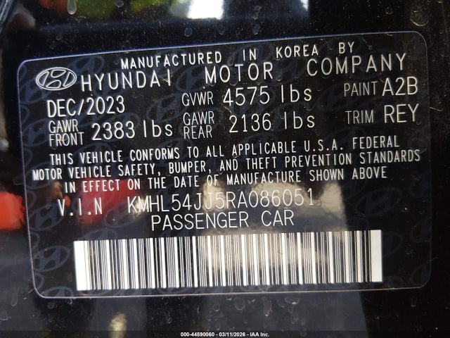 KMHL54JJ5RA086051 Hyundai Sonata Hybrid Limited