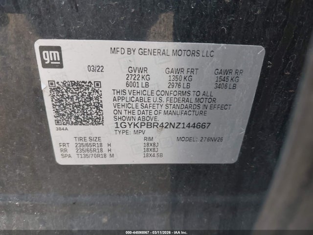 2022 CADILLAC XT6 1GYKPBR42NZ144667 Photo 8