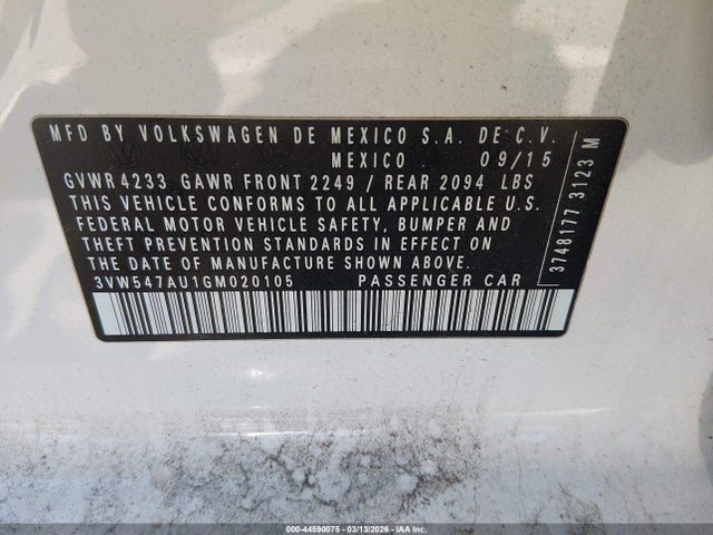 2016 VOLKSWAGEN GOLF GTI 3VW547AU1GM020105 Photo 8