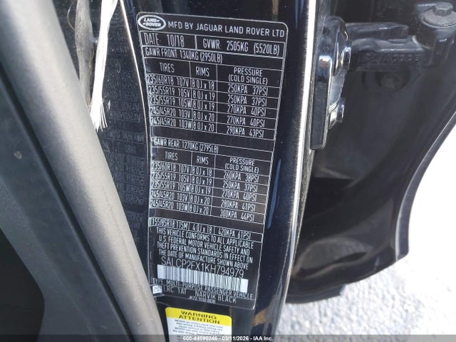 2019 LAND ROVER DISCOVERY SPORT SALCP2FX1KH794979 Photo 8