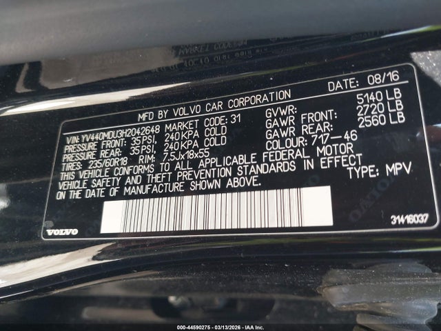 2017 VOLVO XC60 YV440MDU3H2042648 Photo 8
