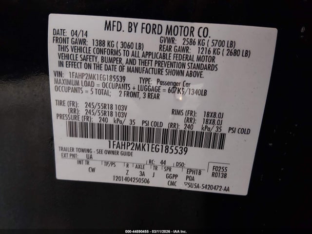 Ford Police Interceptor 2014 1FAHP2MK1EG185539 Image 9