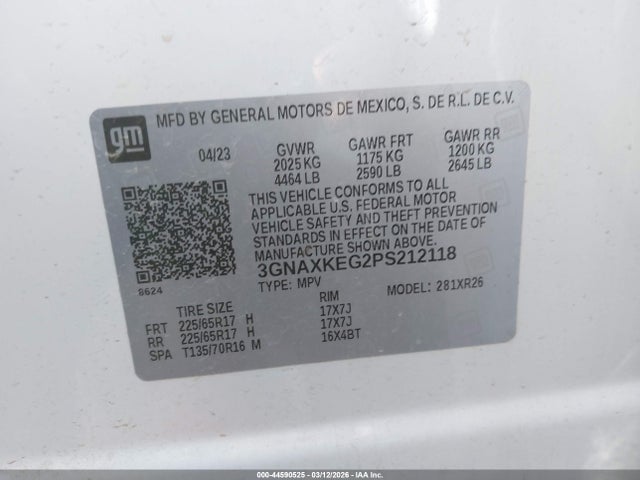 2023 CHEVROLET EQUINOX 3GNAXKEG2PS212118 Photo 8