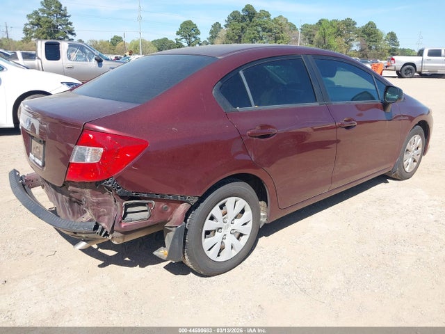 44590683 :رقم المزاد ، JHMFB2F52CS001192 vin ، 2012 Honda Civic Lx مزاد بيع