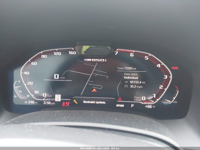 44590779 :رقم المزاد ، WBAGV8C04LBP48931 vin ، 2020 Bmw M850i Gtan Coupe Xdrive مزاد بيع