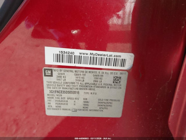 2013 CADILLAC SRX 3GYFNCE35DS650516 Photo 8