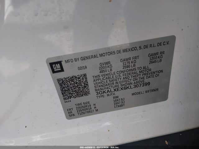 Продажа на аукционе авто 2019 Gmc Terrain Denali, vin: 3GKALXEX6KL307399, номер лота: 44590915
