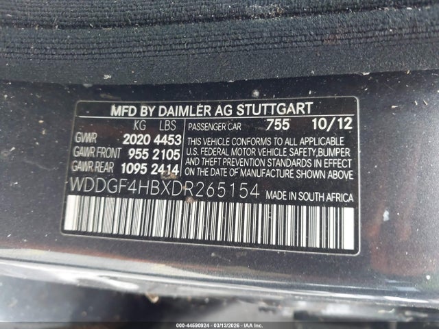 Продаж на аукціоні авто 2013 Mercedes-benz C 250 Sport, vin: WDDGF4HBXDR265154, номер лоту: 44590924