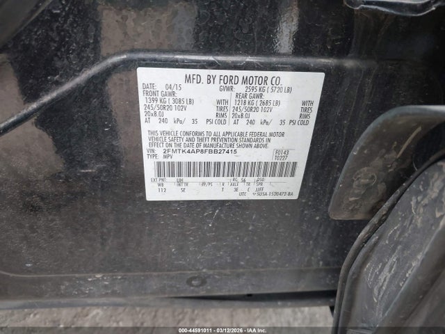 2015 FORD EDGE 2FMTK4AP8FBB27415 Photo 8