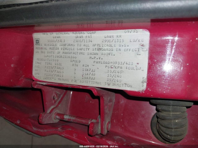 Продажа на аукционе авто 1994 Gmc S15 Jimmy, vin: 1GKDT13W0R2506366, номер лота: 44591025
