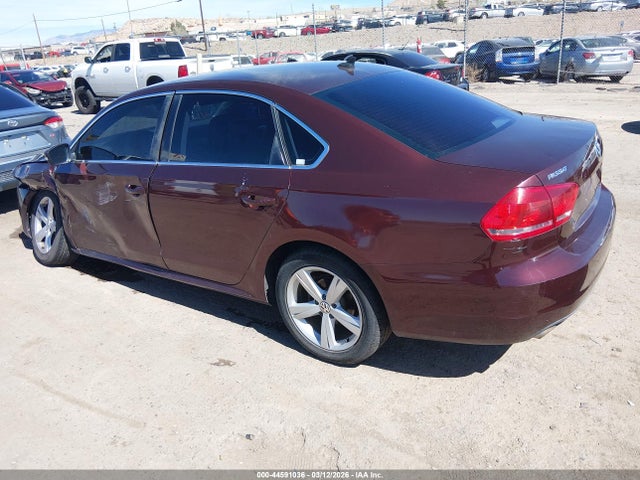 44591036 :رقم المزاد ، 1VWBP7A30CC104901 vin ، 2012 Volkswagen Passat 2.5l Se مزاد بيع