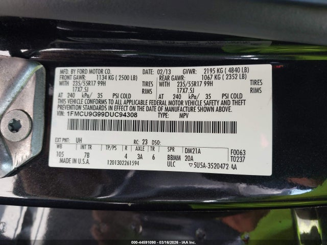 2013 FORD ESCAPE 1FMCU9G99DUC94308 Photo 8