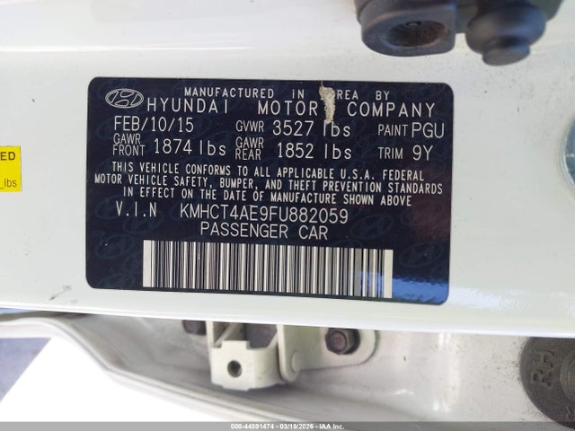 KMHCT4AE9FU882059 Hyundai ACCENT GLS