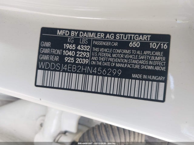 Mercedes-Benz CLA 250 2017 WDDSJ4EB2HN456299 Image 9