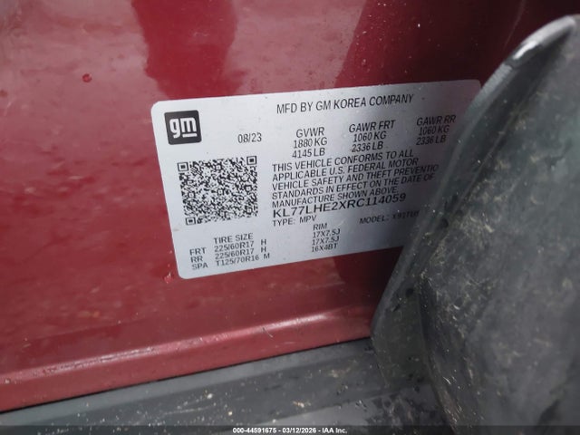 2024 CHEVROLET TRAX KL77LHE2XRC114059 Photo 8