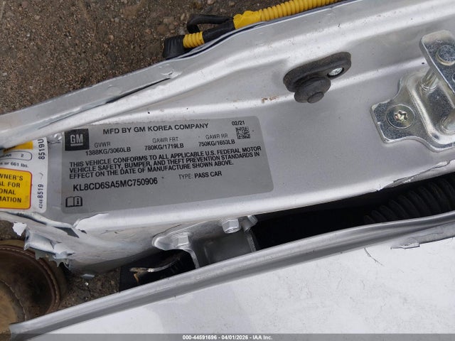 Chevrolet Spark Fwd 1lt Automatic 2021 KL8CD6SA5MC750906 Image 9