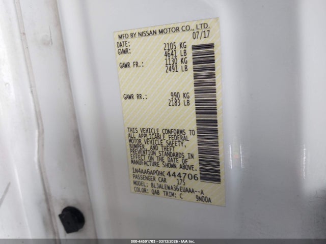 Nissan Maxima 3.5 Sl 2017 1N4AA6AP0HC444706 Image 9