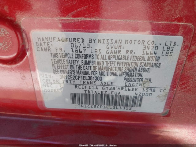 Nissan Versa Note Sv 2014 3N1CE2CP1EL361303 Image 9