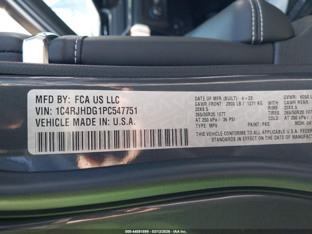 2023 JEEP GRAND CHEROKEE 1C4RJHDG1PC547751 Photo 8