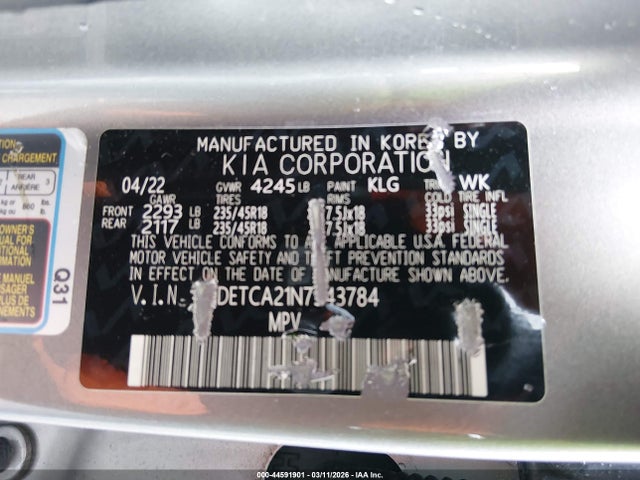 2022 KIA SELTOS KNDETCA21N7343784 Photo 8