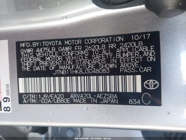 Toyota CAMRY SE 2018 JTNB11HK8J3048083 Image 9