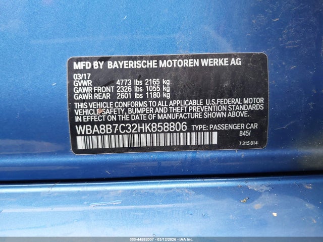 2017 BMW 340I WBA8B7C32HK858806 Photo 8