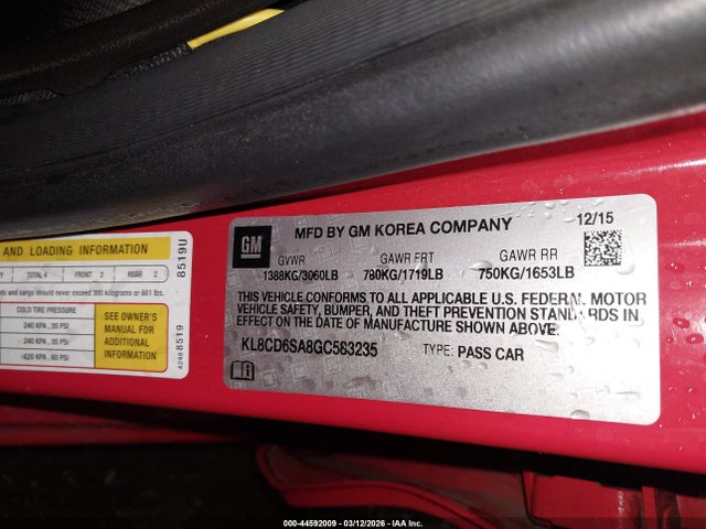 2016 CHEVROLET SPARK KL8CD6SA8GC583235 Photo 8