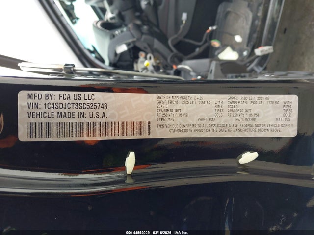 1C4SDJCT3SC525743 Dodge Durango R/t Plus Awd