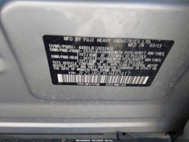 Продажа на аукционе авто 2014 Subaru Forester 2.5i Premium, vin: JF2SJAGCXEH482417, номер лота: 44592040