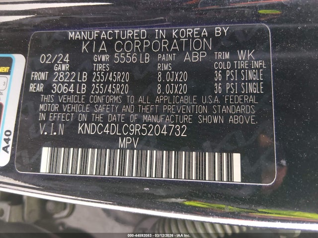 KIA Ev6 Gt-line 2024 KNDC4DLC9R5204732 Image 9