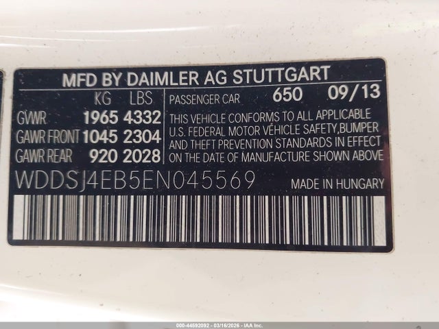 2014 MERCEDES-BENZ CLA 250 WDDSJ4EB5EN045569 Photo 8