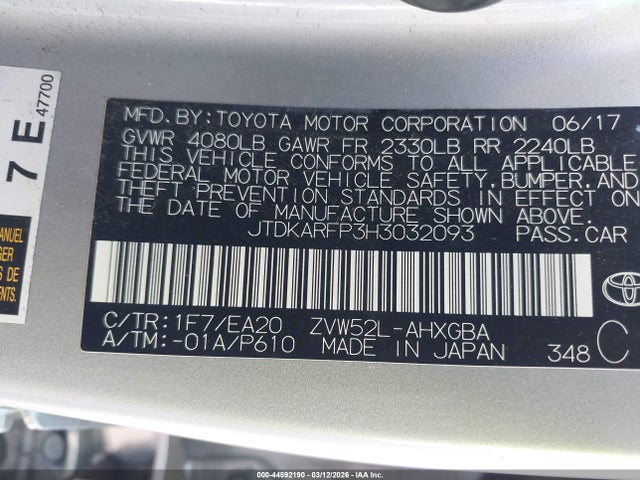 Toyota Prius Prime Premium 2017 JTDKARFP3H3032093 Image 9