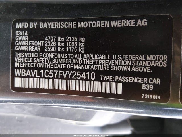 2015 BMW X1 WBAVL1C57FVY25410 Photo 8