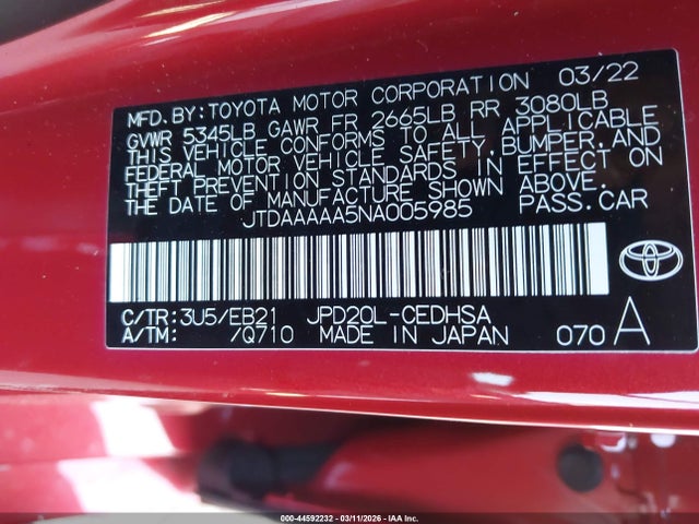 2022 TOYOTA MIRAI JTDAAAAA5NA005985 Photo 8