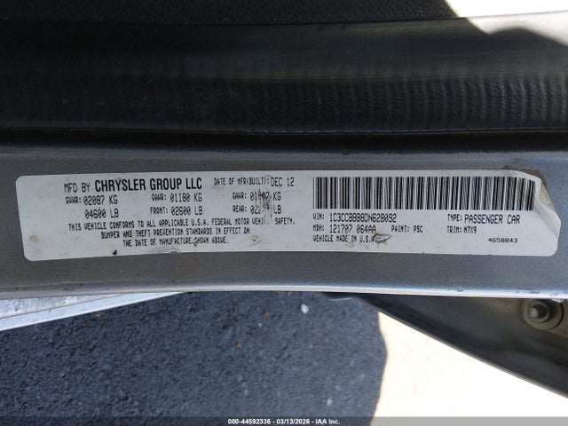 Aukcja sprzedaży 2013 Chrysler 200 Touring, vin: 1C3CCBBB8DN628092, numer aukcji: 44592336