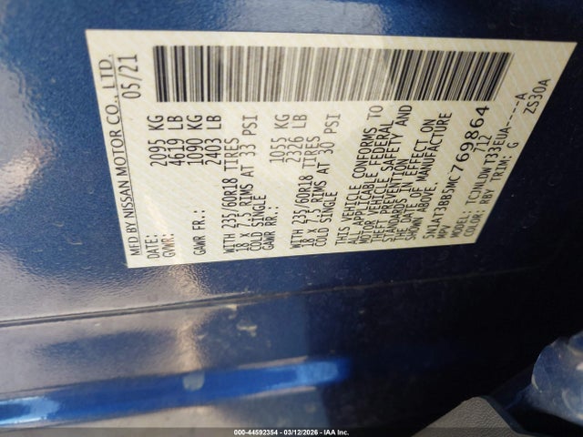 Nissan Rogue Sv Intelligent Awd 2021 5N1AT3BB5MC769864 Image 9