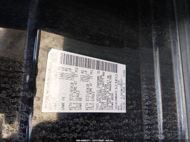 Aukcja sprzedaży 2015 Infiniti Qx60, vin: 5N1AL0MN4FC523851, numer aukcji: 44592371
