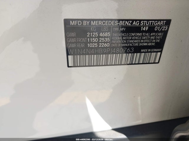 W1N4N4HB9PJ480763 Mercedes-Benz Gla 250 4matic