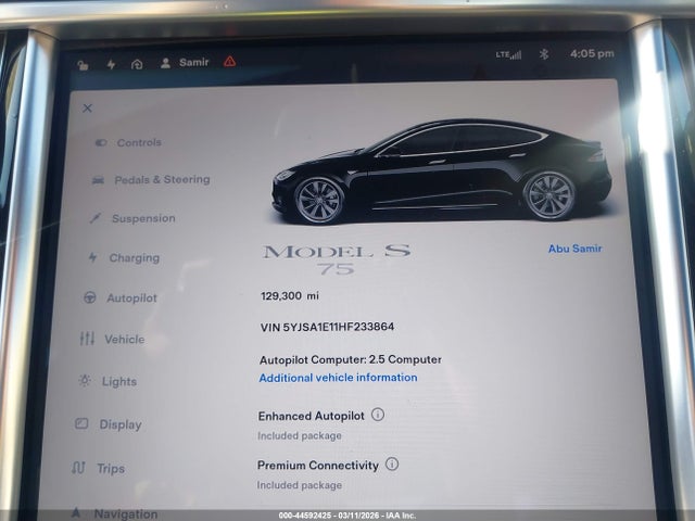 5YJSA1E11HF233864 Tesla Model S 60/75