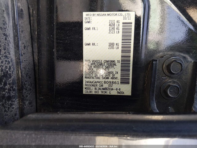 2012 NISSAN MAXIMA 1N4AA5AP4CC809861 Photo 8